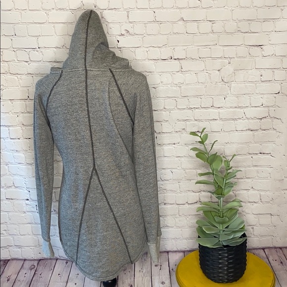 The North Face hoodie v neck hi lo loose fit grey - Picture 3 of 12